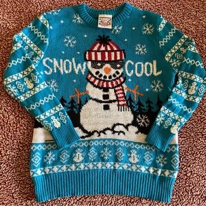 Boys Small Ugly Sweater with Snow Cool Snowman - worn twice - $8